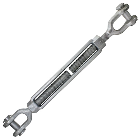 Us Cargo Control Galvanized Turnbuckle - Import - Jaw & Jaw - 1-3/4" x 18" JJTBGV134X18